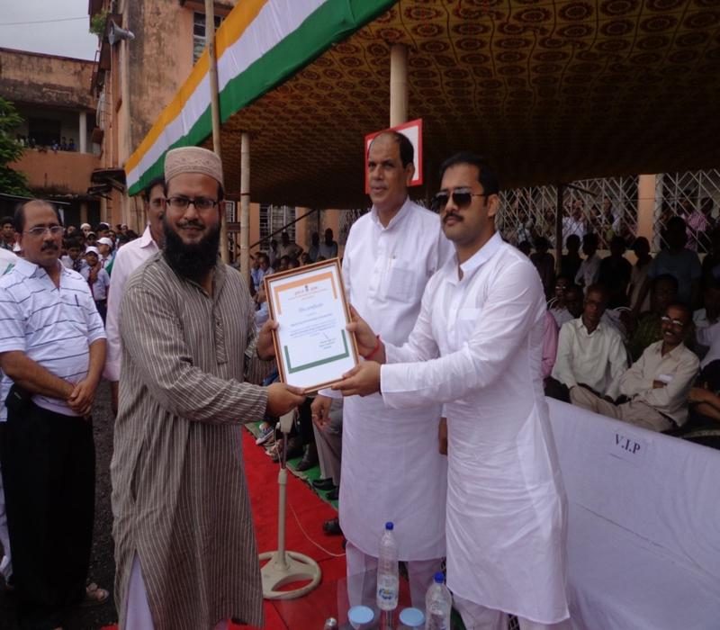 Awarded for Agricultural development through scientific process in the district by Hon’ble Minister and Public Representatives on 15th August, 2013