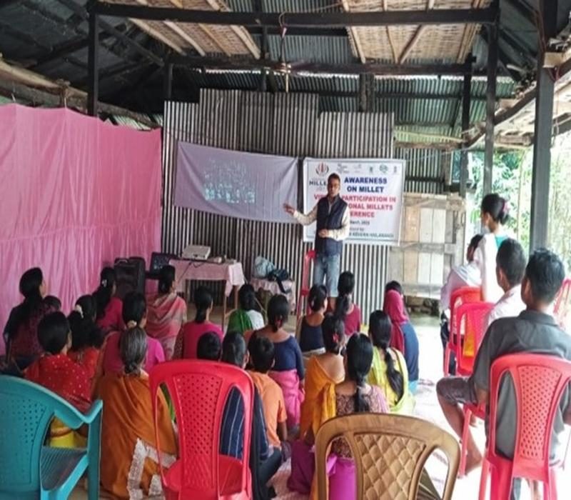 Awareness programme on millet cultivation cum virtual participation in International Millets Conference